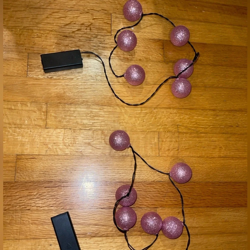 Pink Glitter Ball Lights 2ft